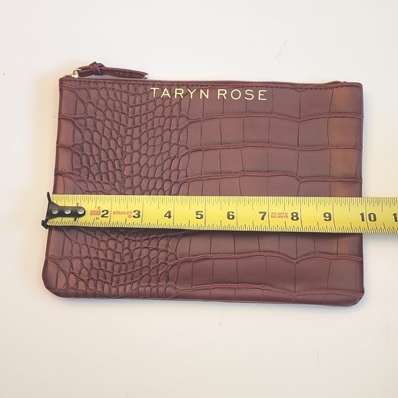 Taryn Rose faux croc print zipper pouch wristlet - Picture 5 of 8